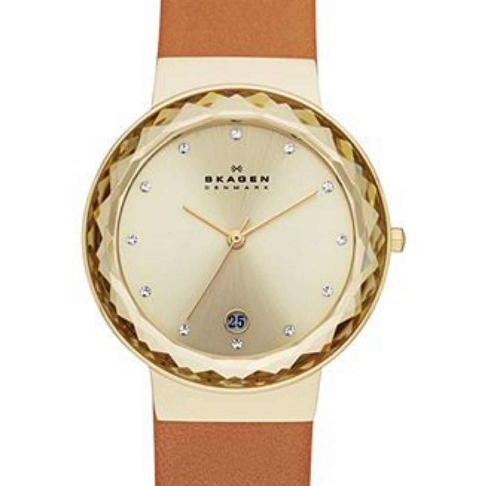 Women's Skagen Brown Saddle Watch